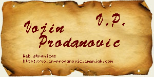Vojin Prodanović vizit kartica
